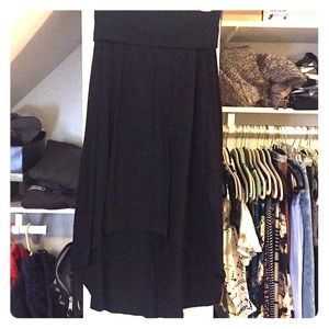 Black hi-low skirt